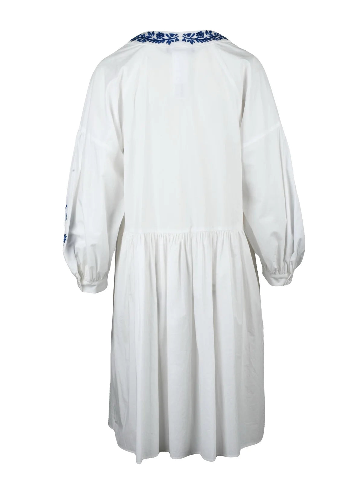 Dirce Dress Cotton - White/Blue