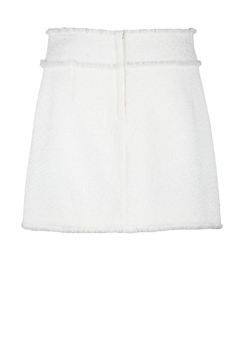 Bouclé Mini Skirt - White