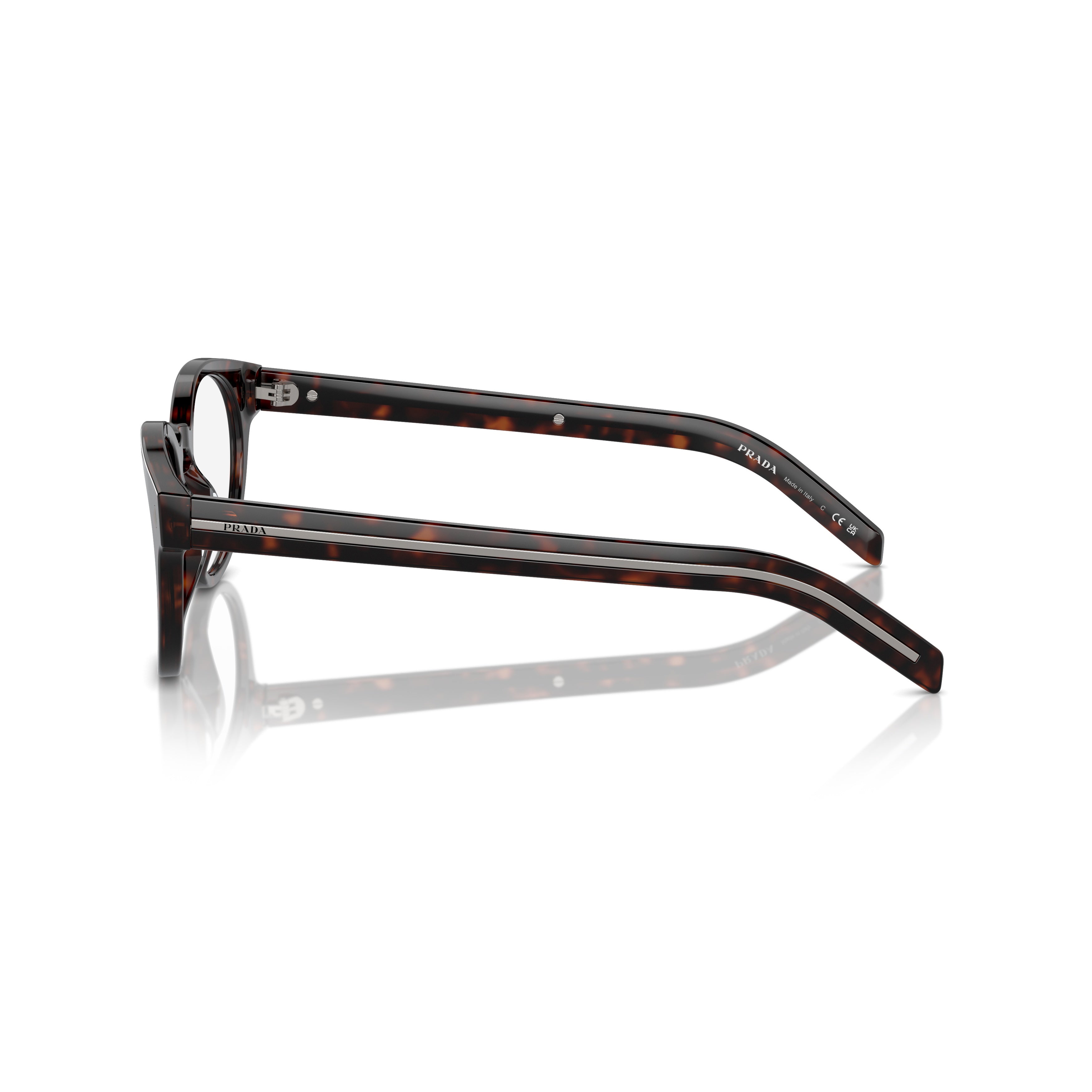 0pr A14v Round Tortoiseshell Acetate Eyeglasses