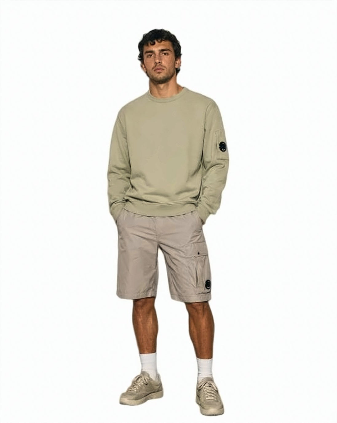 Minimalist Cotton-Blend Shorts With Functional Lens Detail