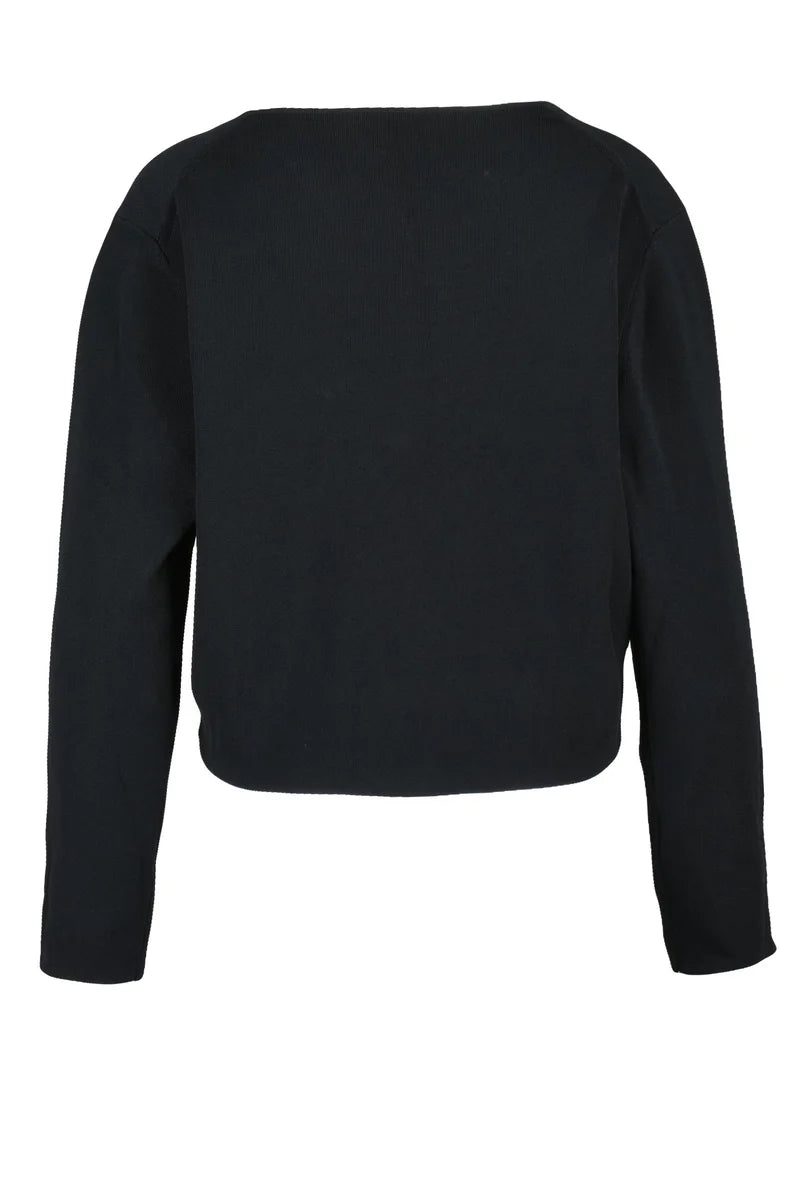 Jeans Short Jersey Cardigan - Black
