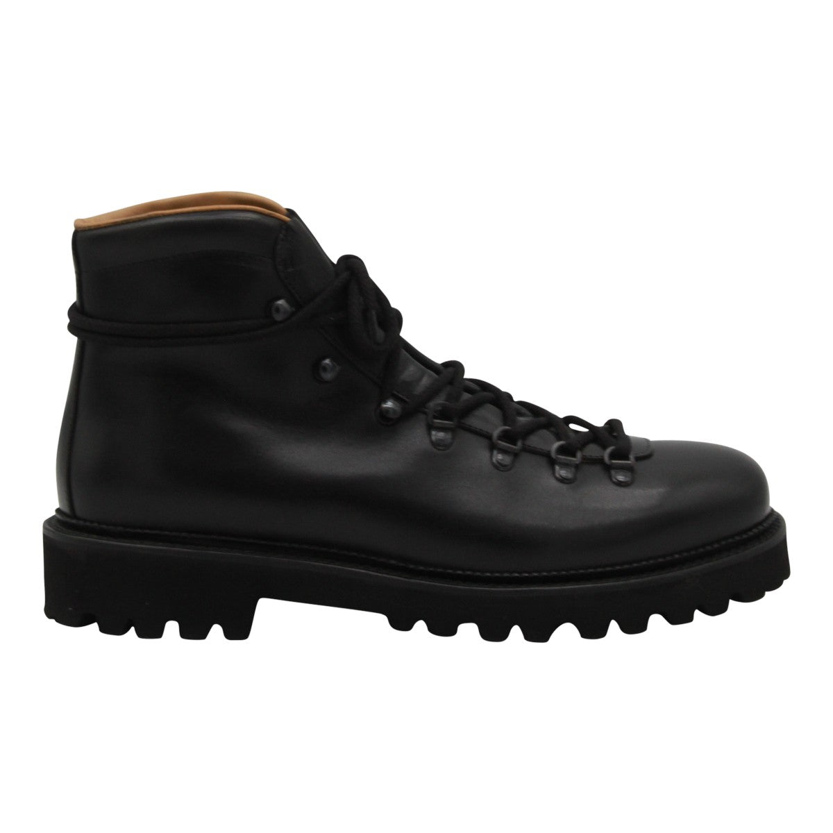 Smooth Black Leather Boots