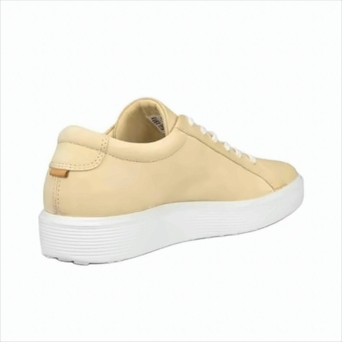 Minimalist Beige Leather Sneakers with Textured Sole