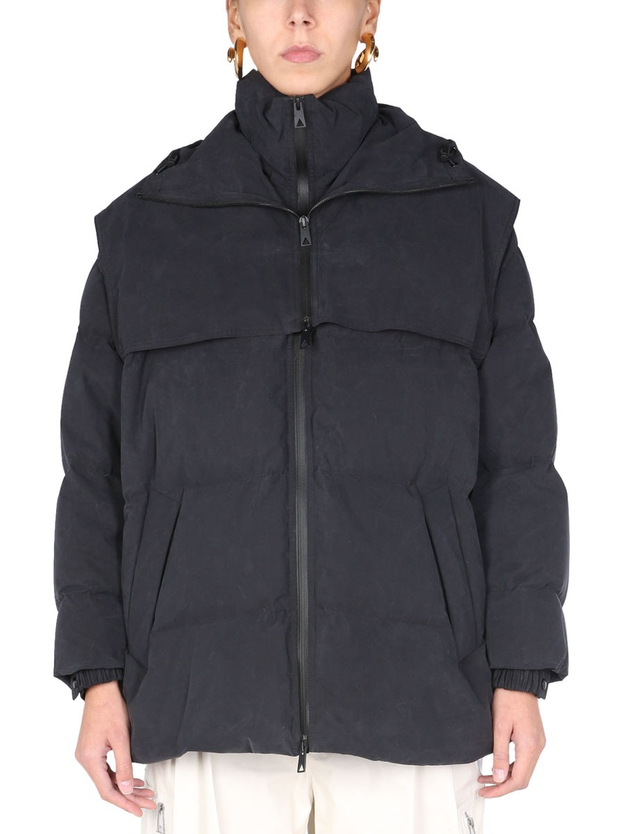 Hooded Down Jacket with Removable Hood