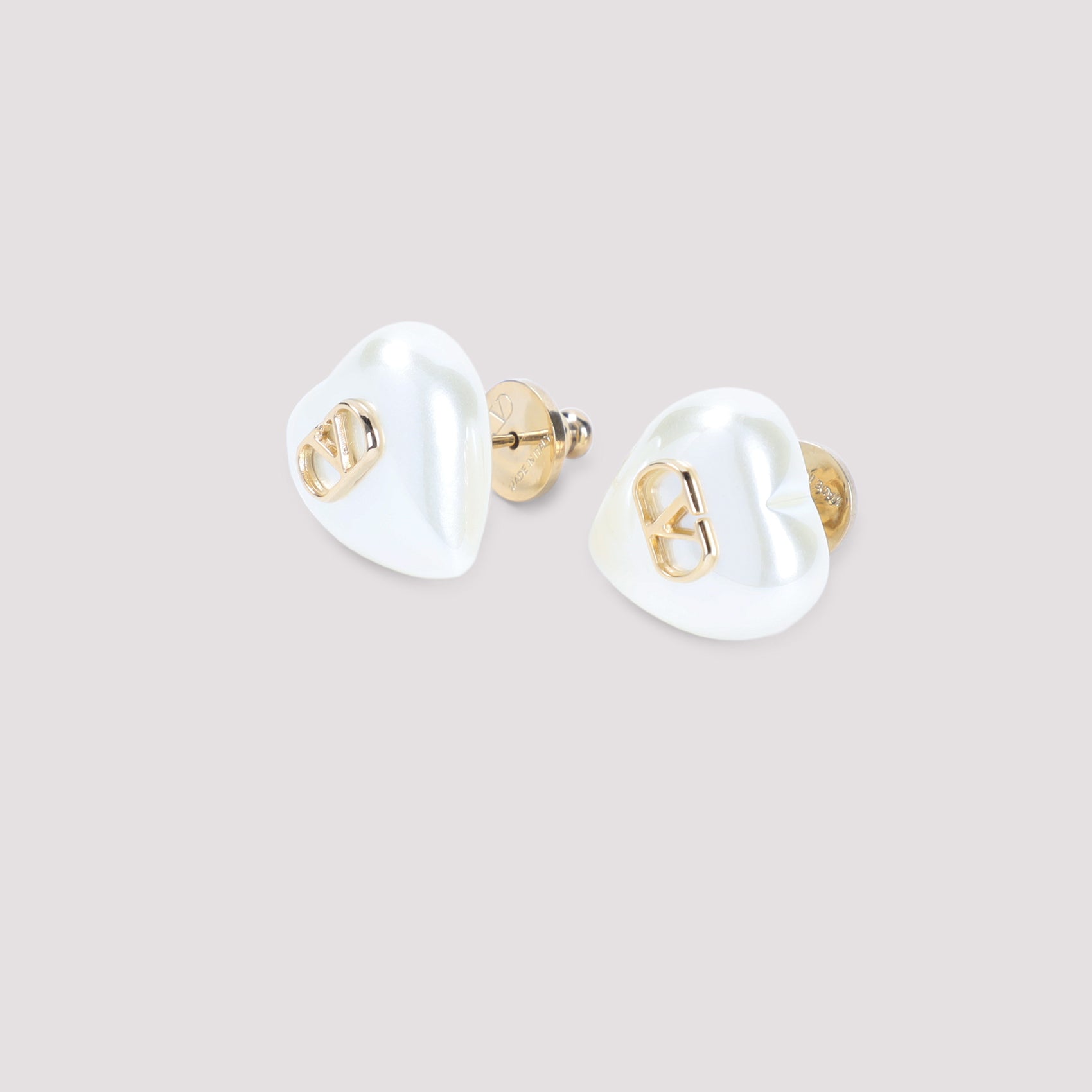 Heart-Shaped Pearl Earrings