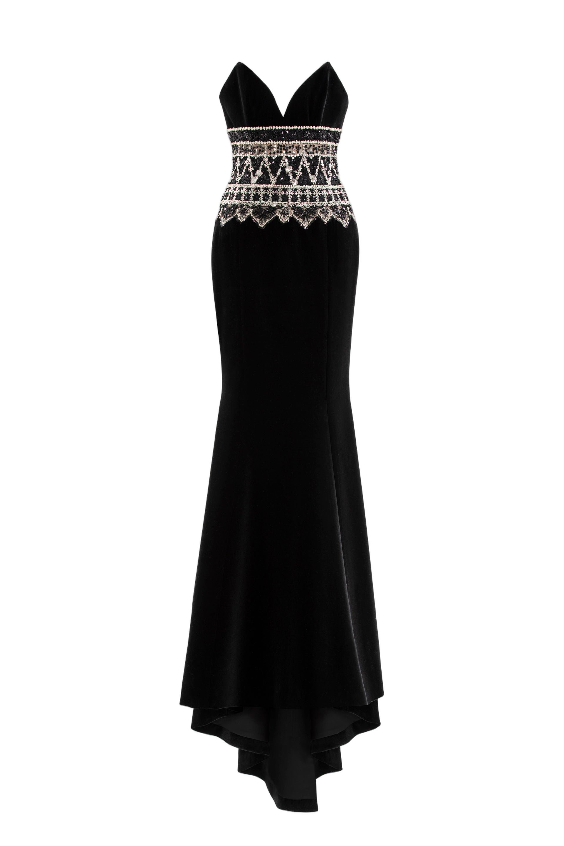 Strapless Dress With Embroidered Detailing