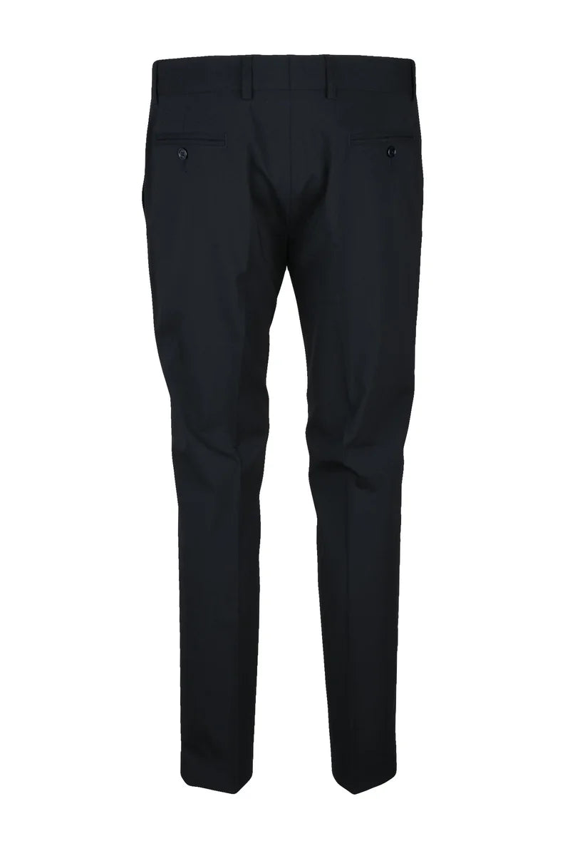 Wool Stretch Trousers - Black
