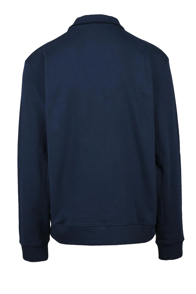 Cotton Zip Polo Sweatshirt