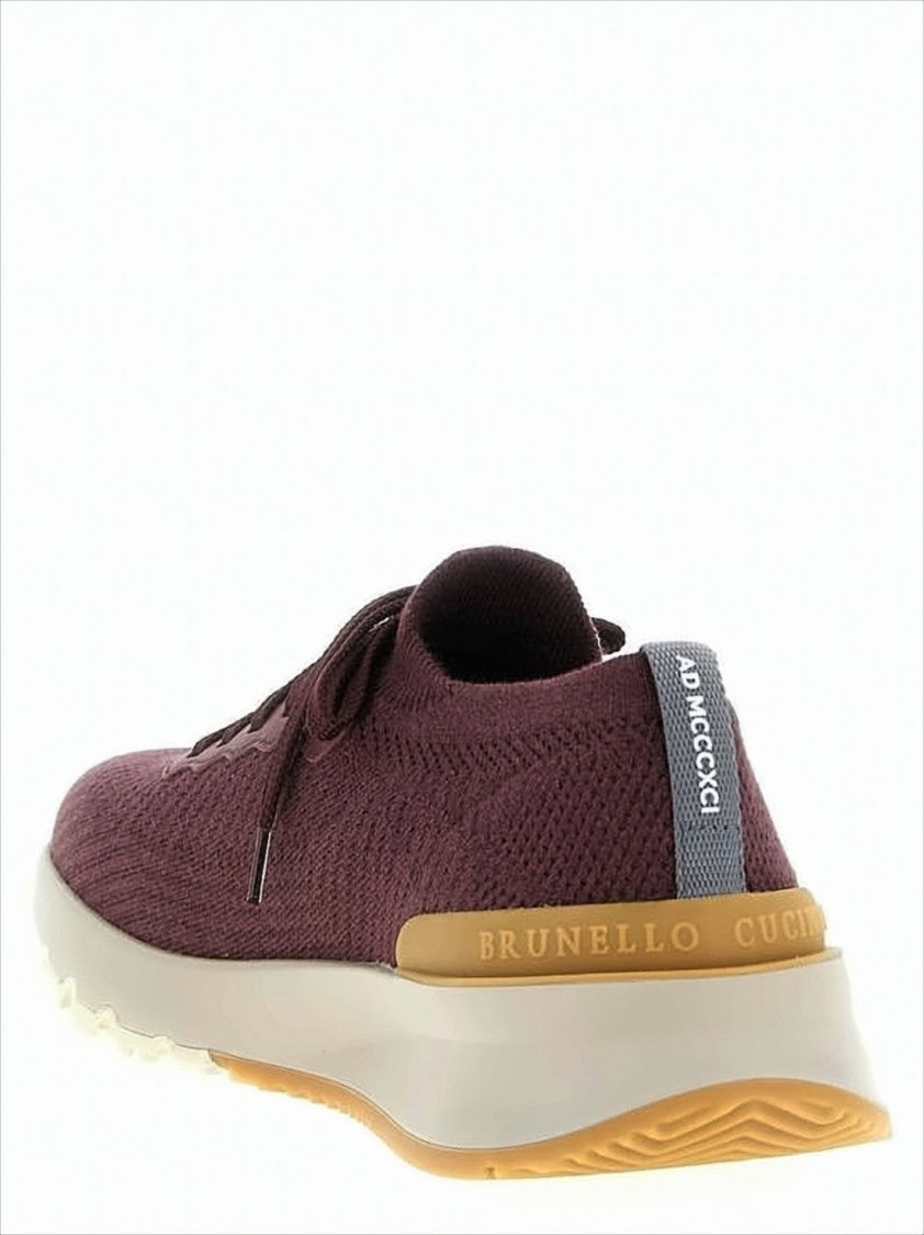 Knitted Upper Sneakers with Cushioned Sole
