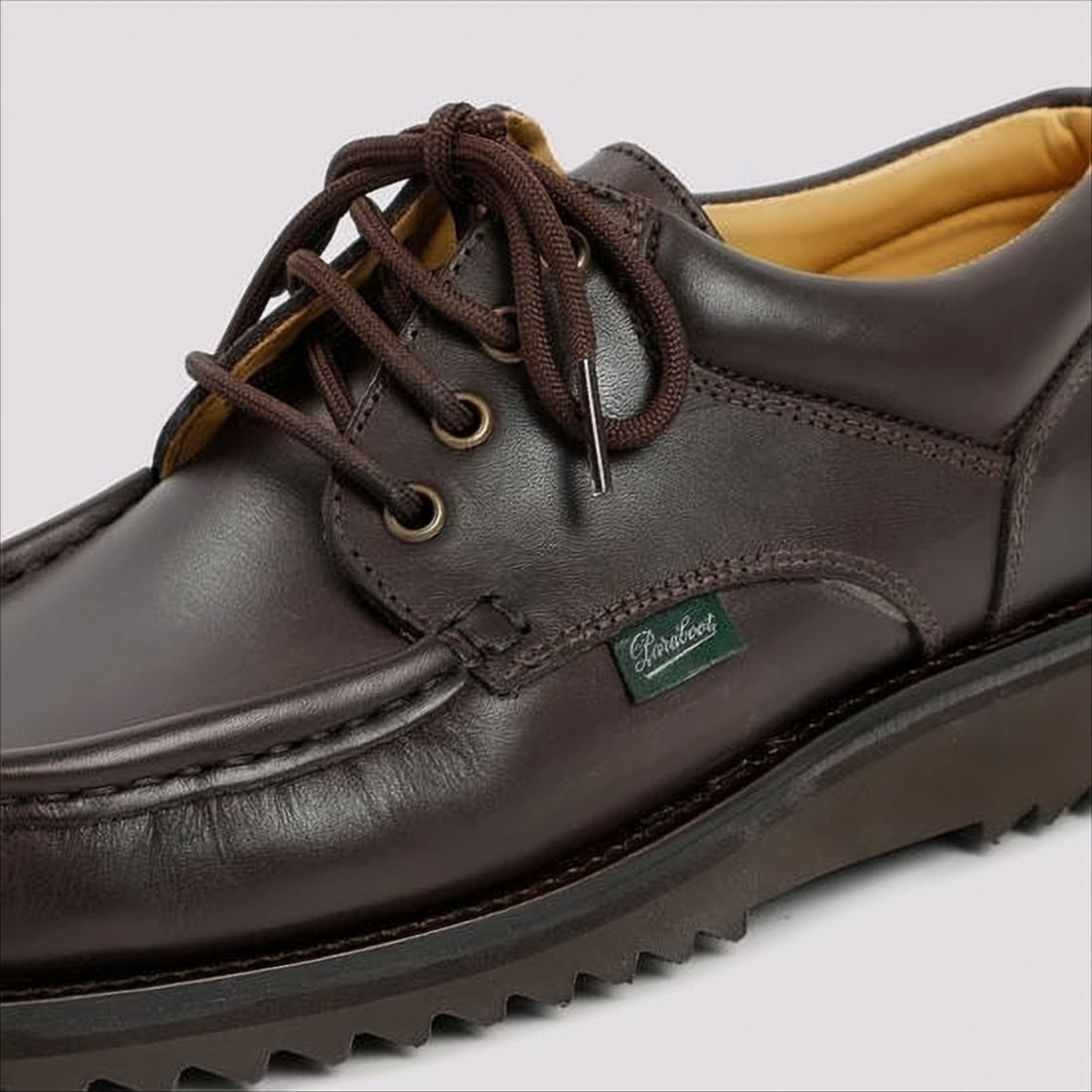 Brown Leather Lace-Up Dress Shoes