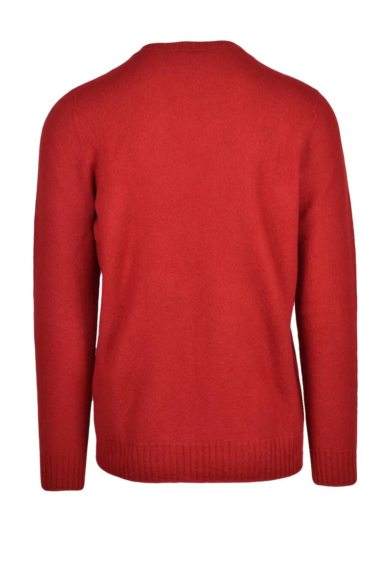 Crew Neck Sweater - Red