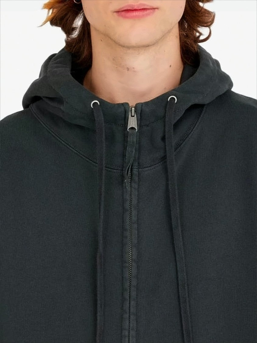 Oversized Zip-Up Hoodie With Relaxed Fit And Drawstring Hood