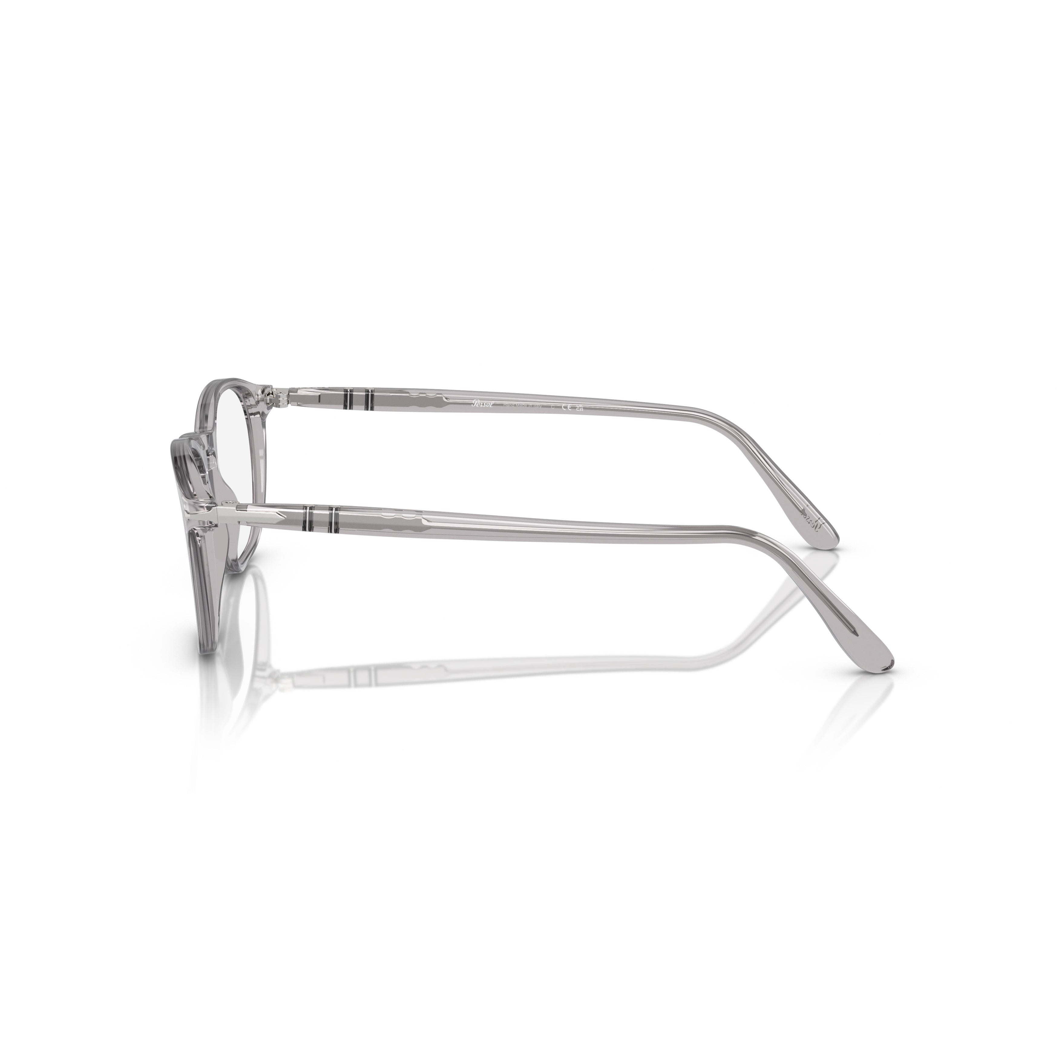 0po3007v Translucent Acetate Eyeglasses with Smoky Grey Tint