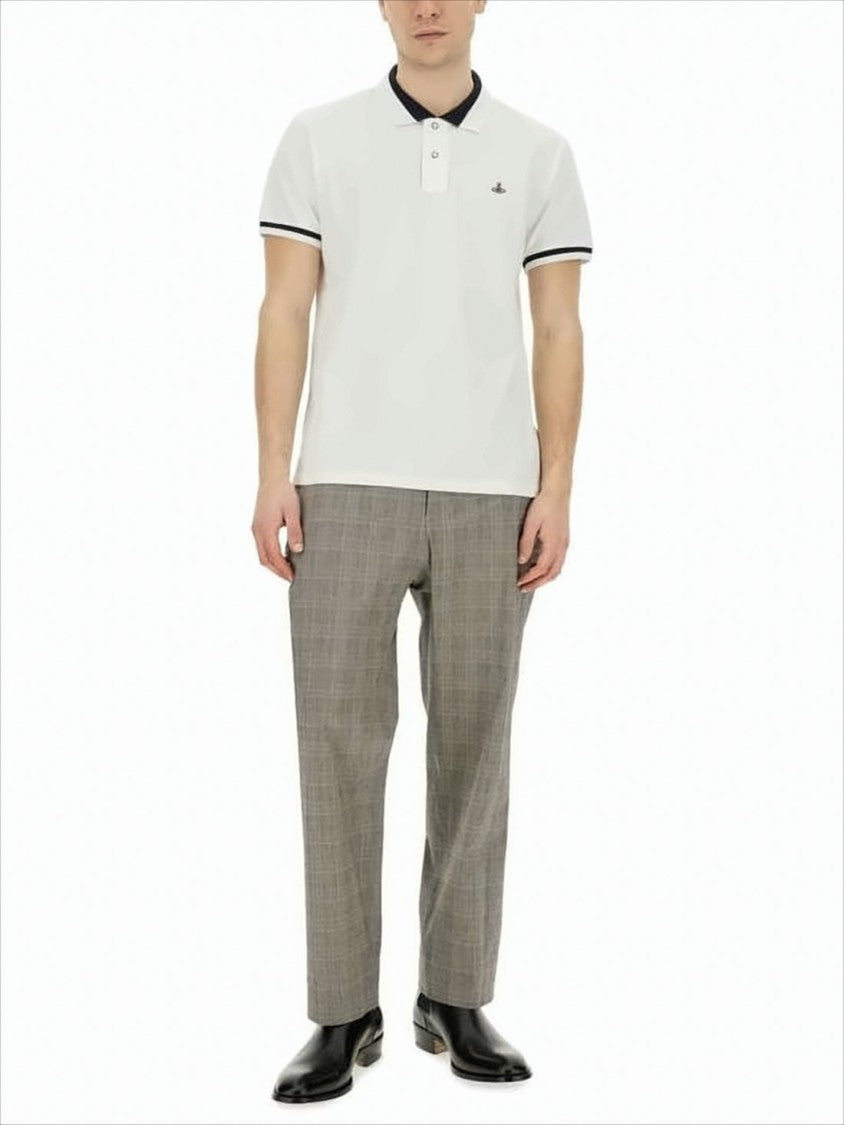 Short-Sleeve Polo Shirt with Contrast Detailing
