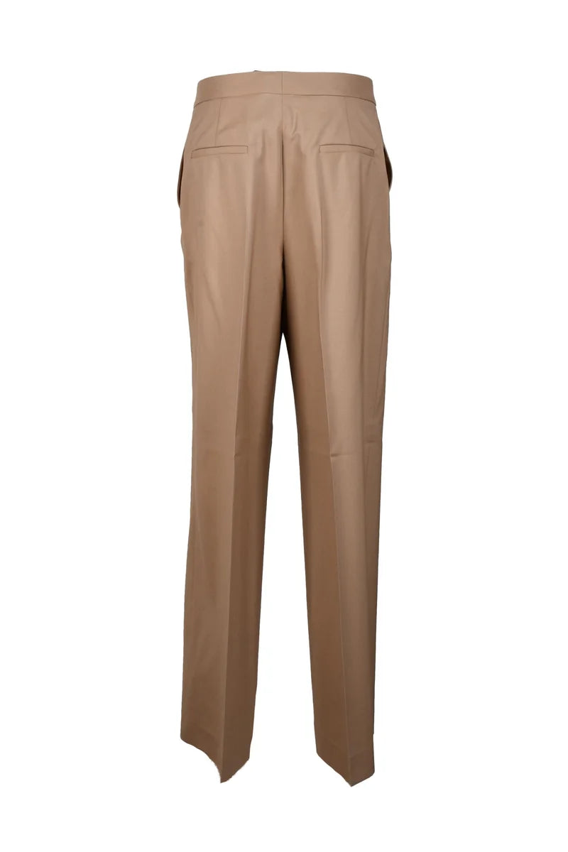 Virgin Wool Trousers - Beige