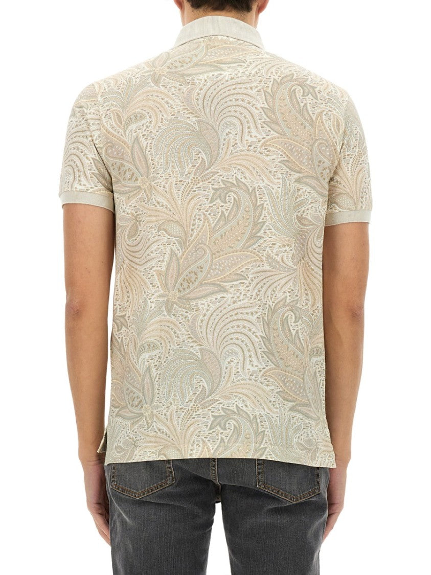 Polo Shirt With Paisley Print