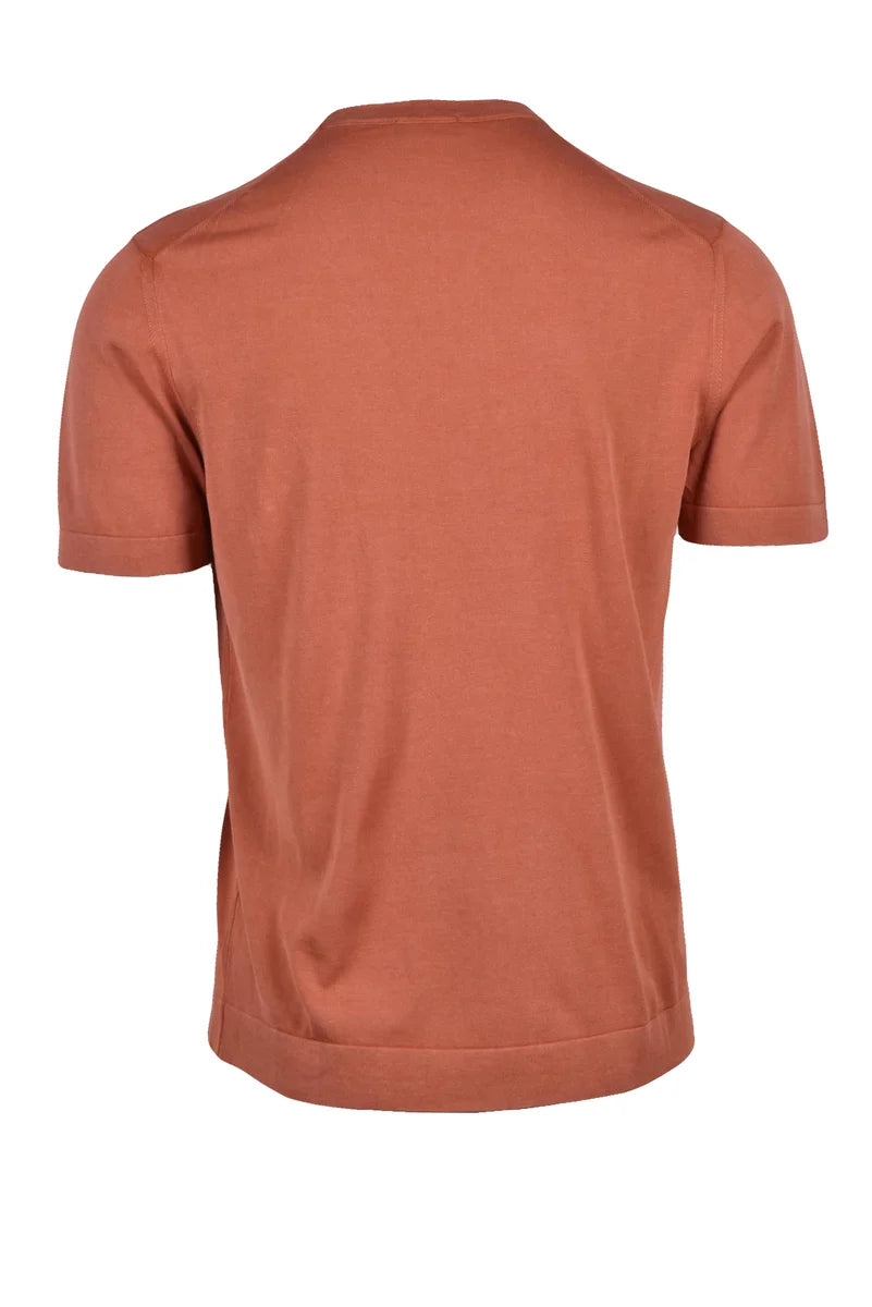 Cotton Crewneck Top - Rust