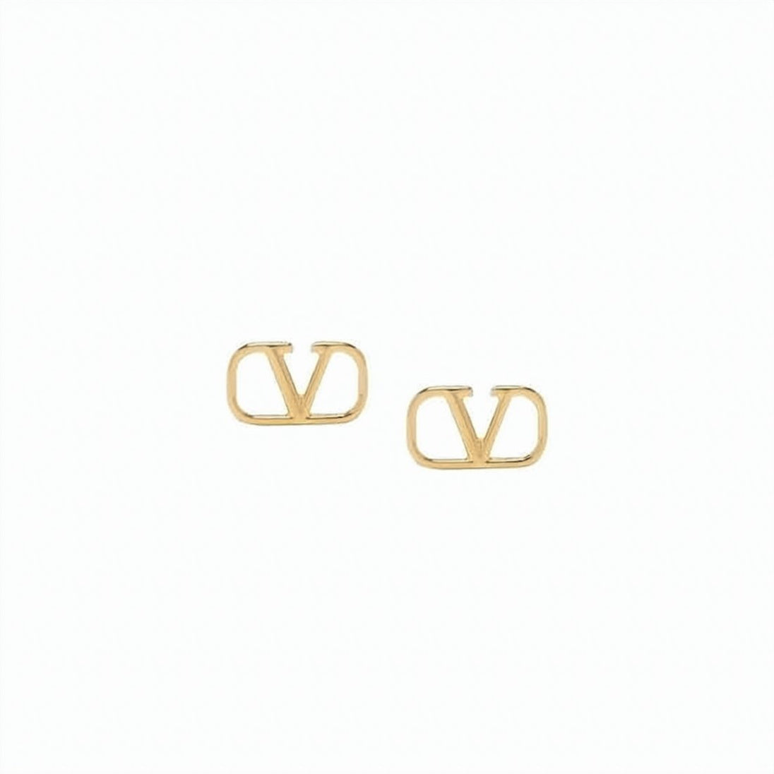 Gold-tone Brass Stud Earrings