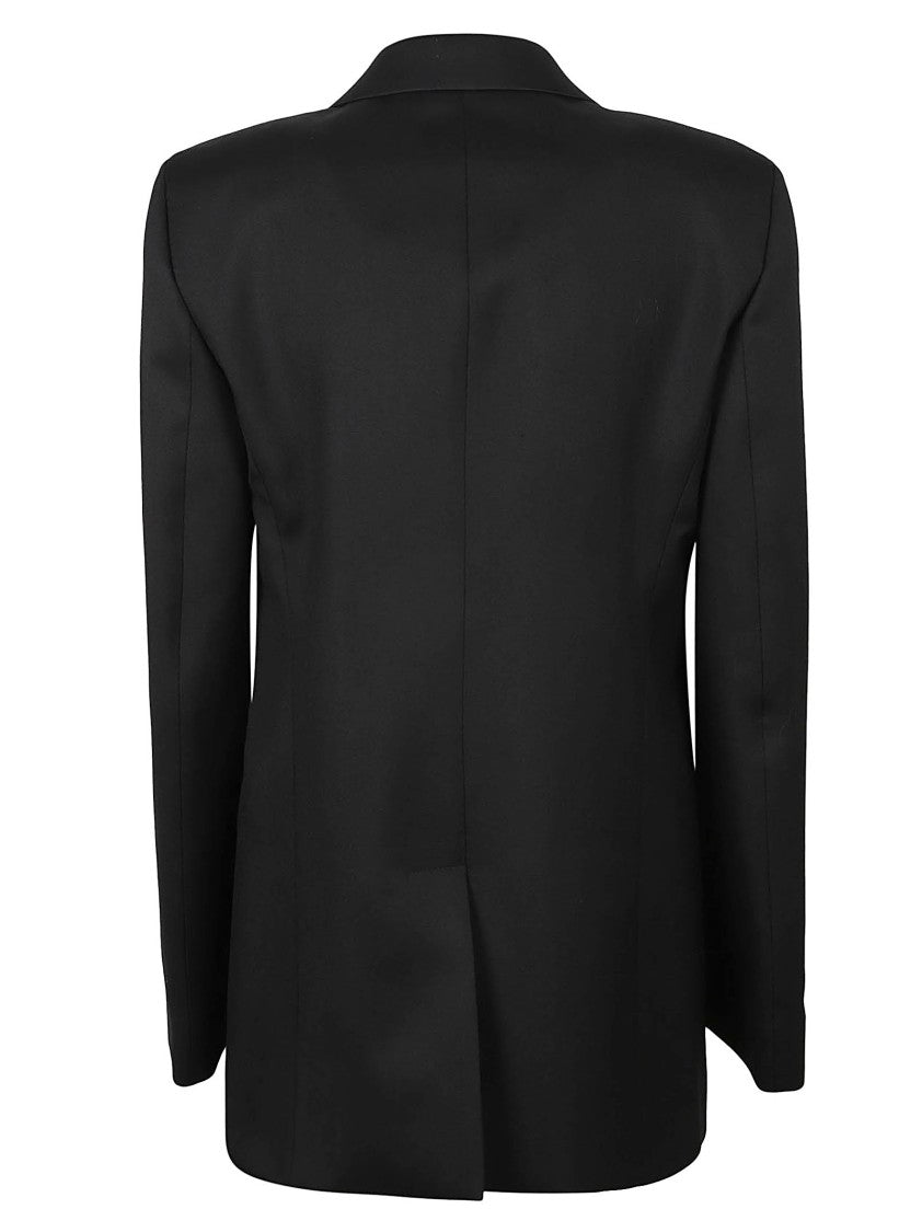 Tailored Black Blazer With Sharp Lapel