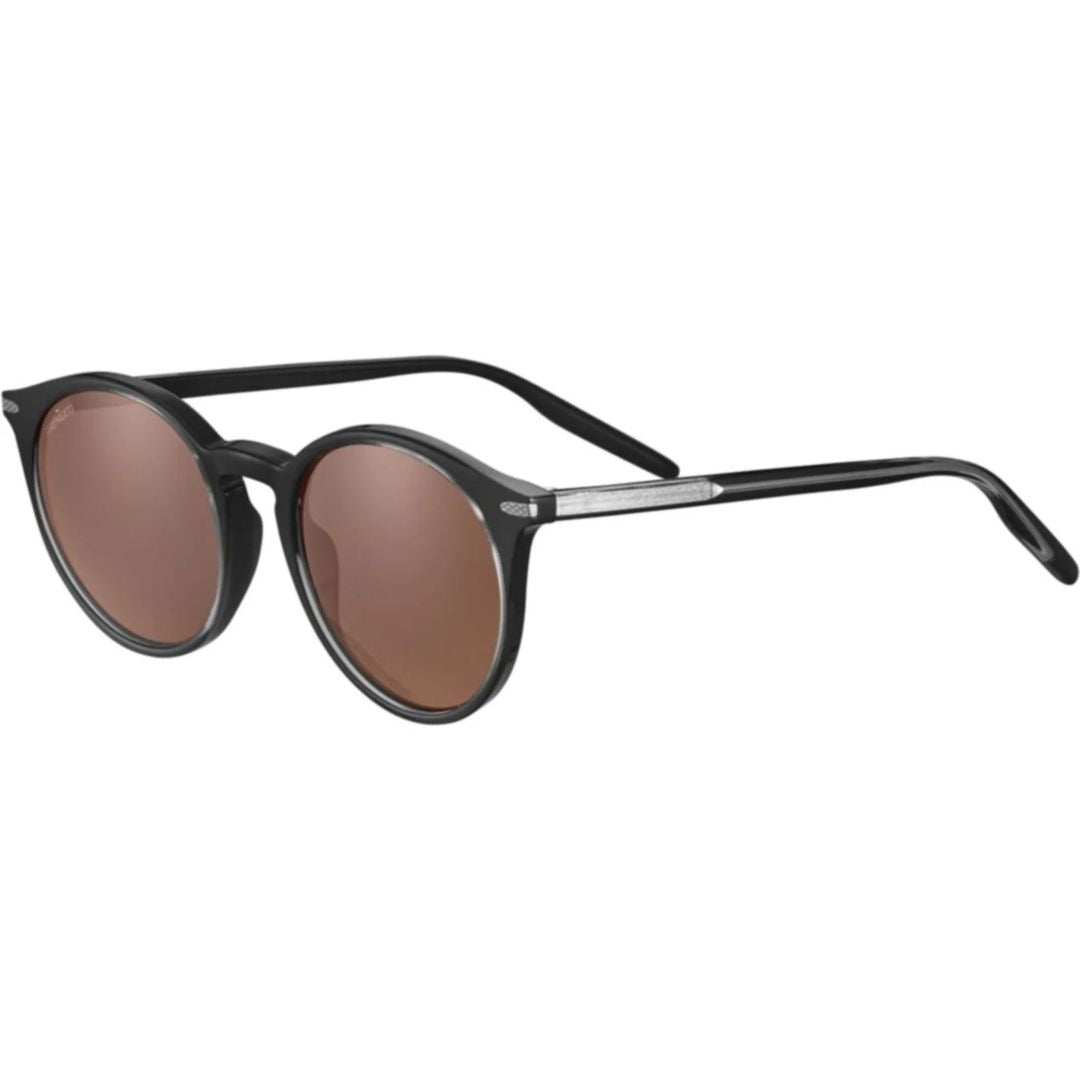 Leonora Classic Round Frame Sunglasses with Glossy Finish