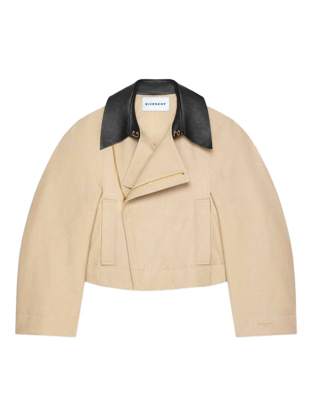 Cropped Two-Tone Coat
