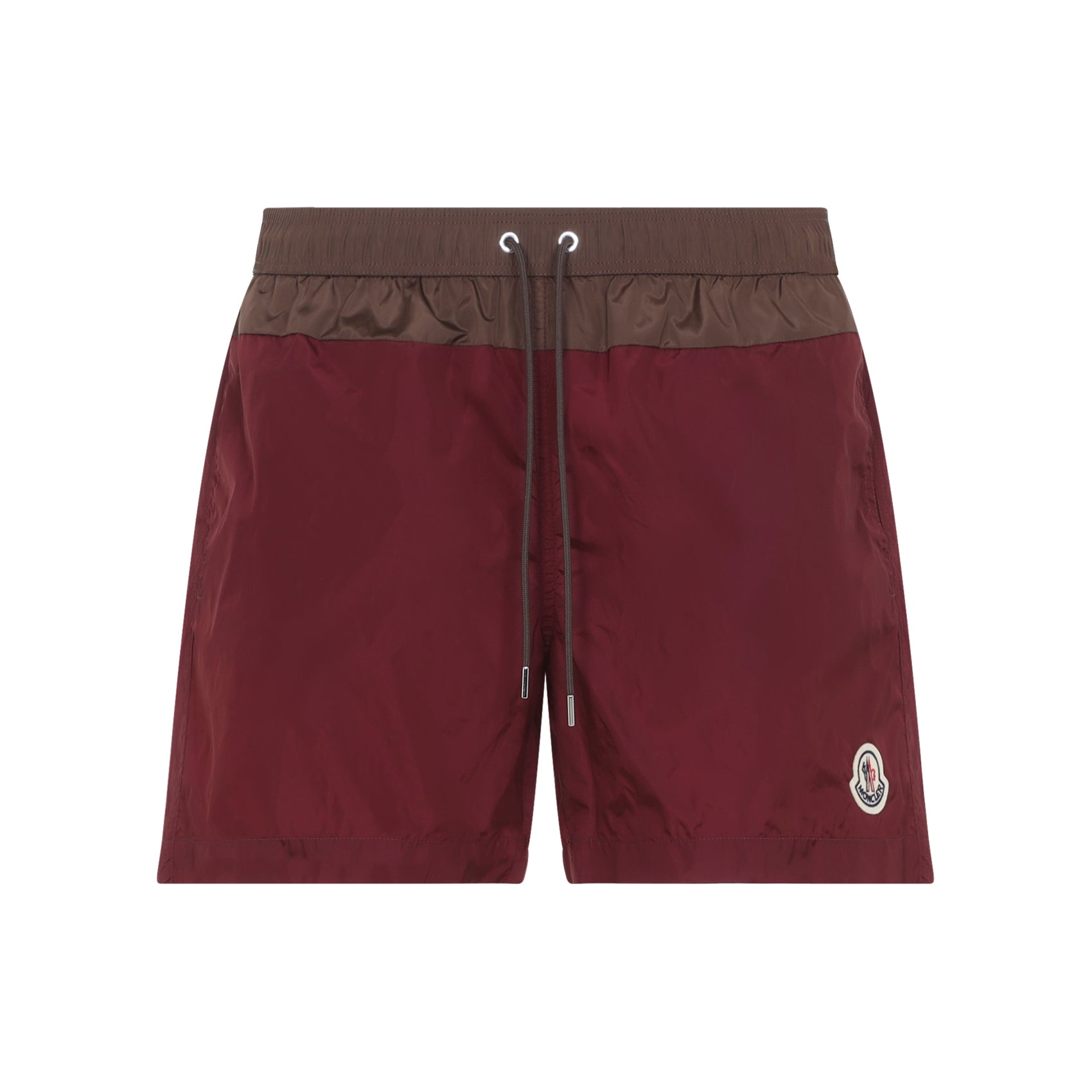 Burgundy Tech Fabric Swim Shorts