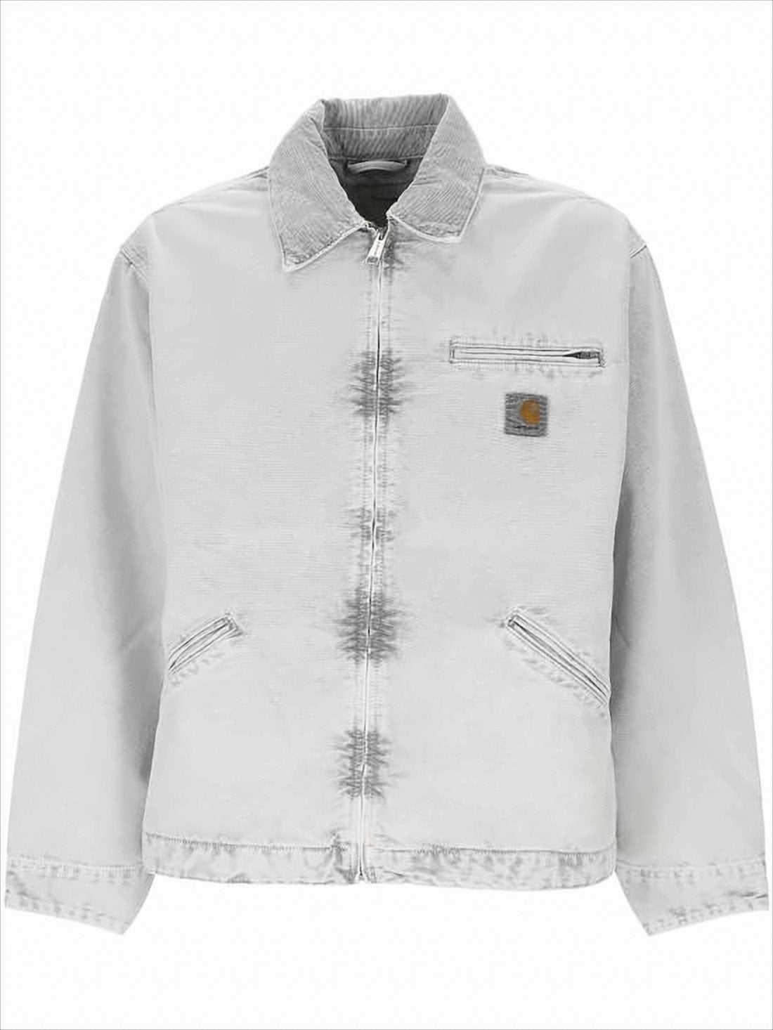 Casual Canvas Jacket with Corduroy Collar