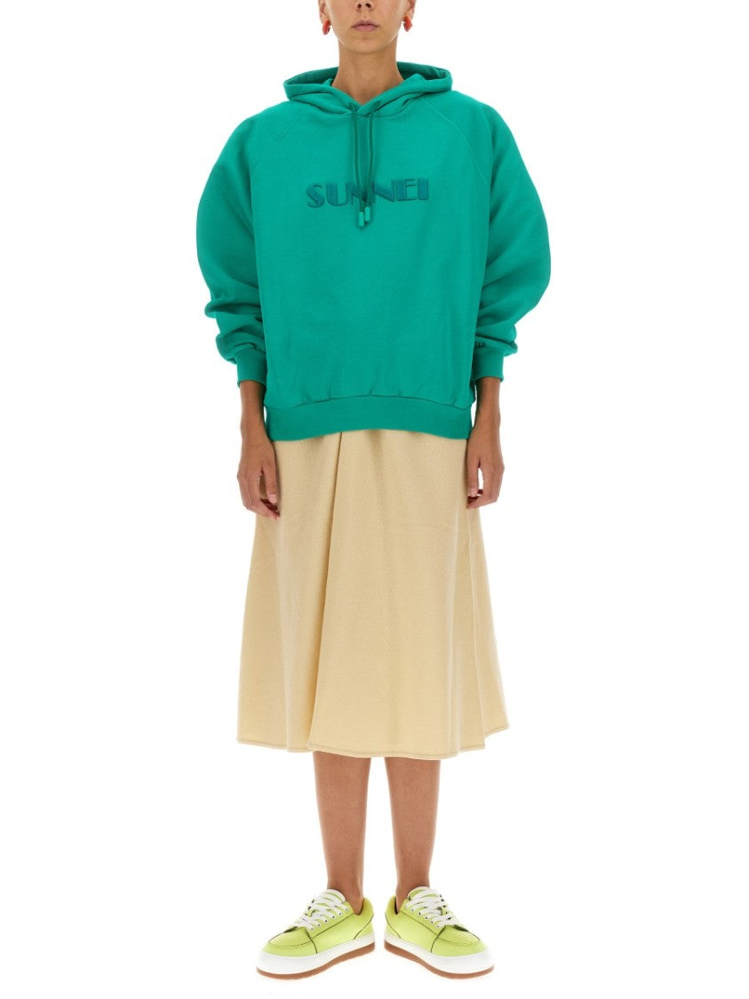Relaxed Fit Drawstring Hooded Sweatshirt