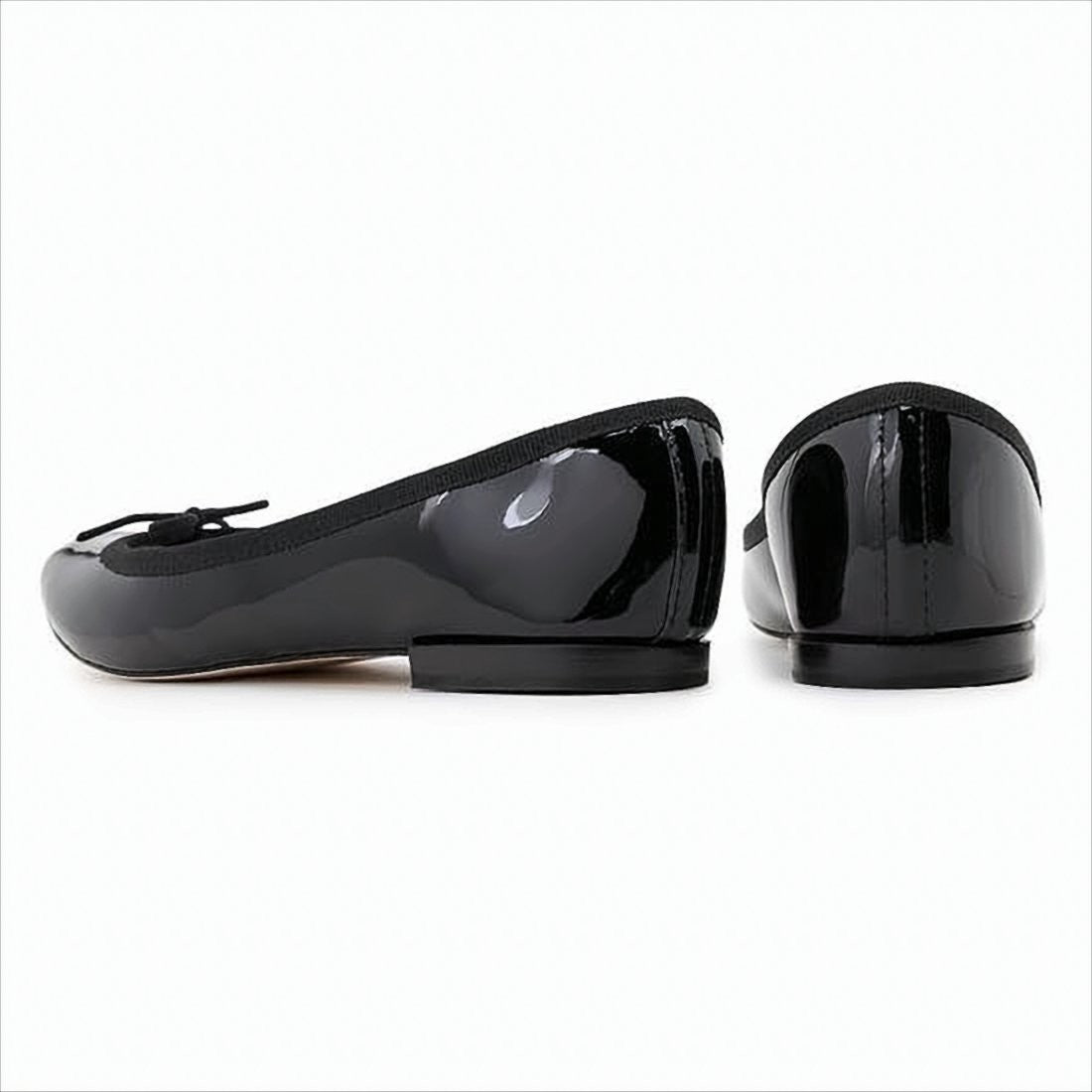 Patent Leather Ballet Flats with Bow Detail