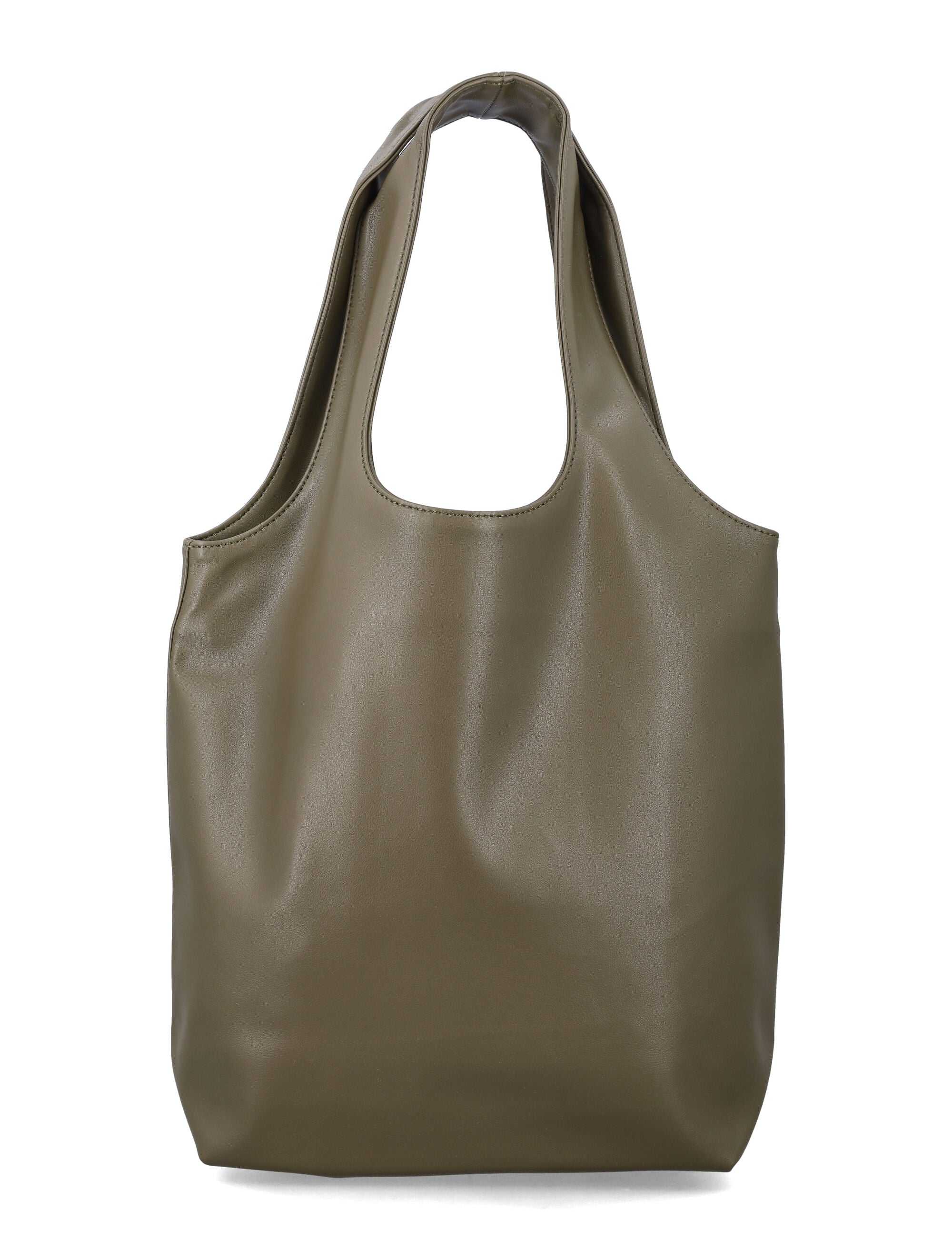 Ninon Black Small Faux Leather Tote