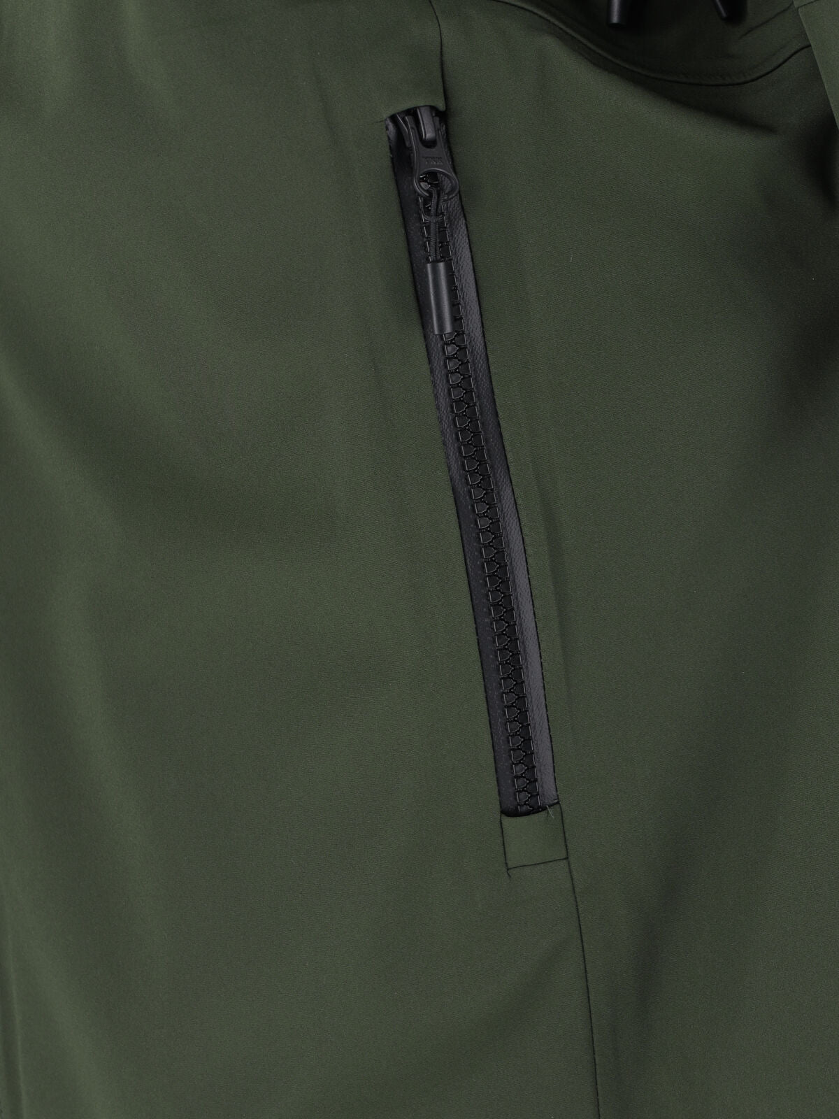 Olive Green Minimalist Jacket with Adjustable Cuffs