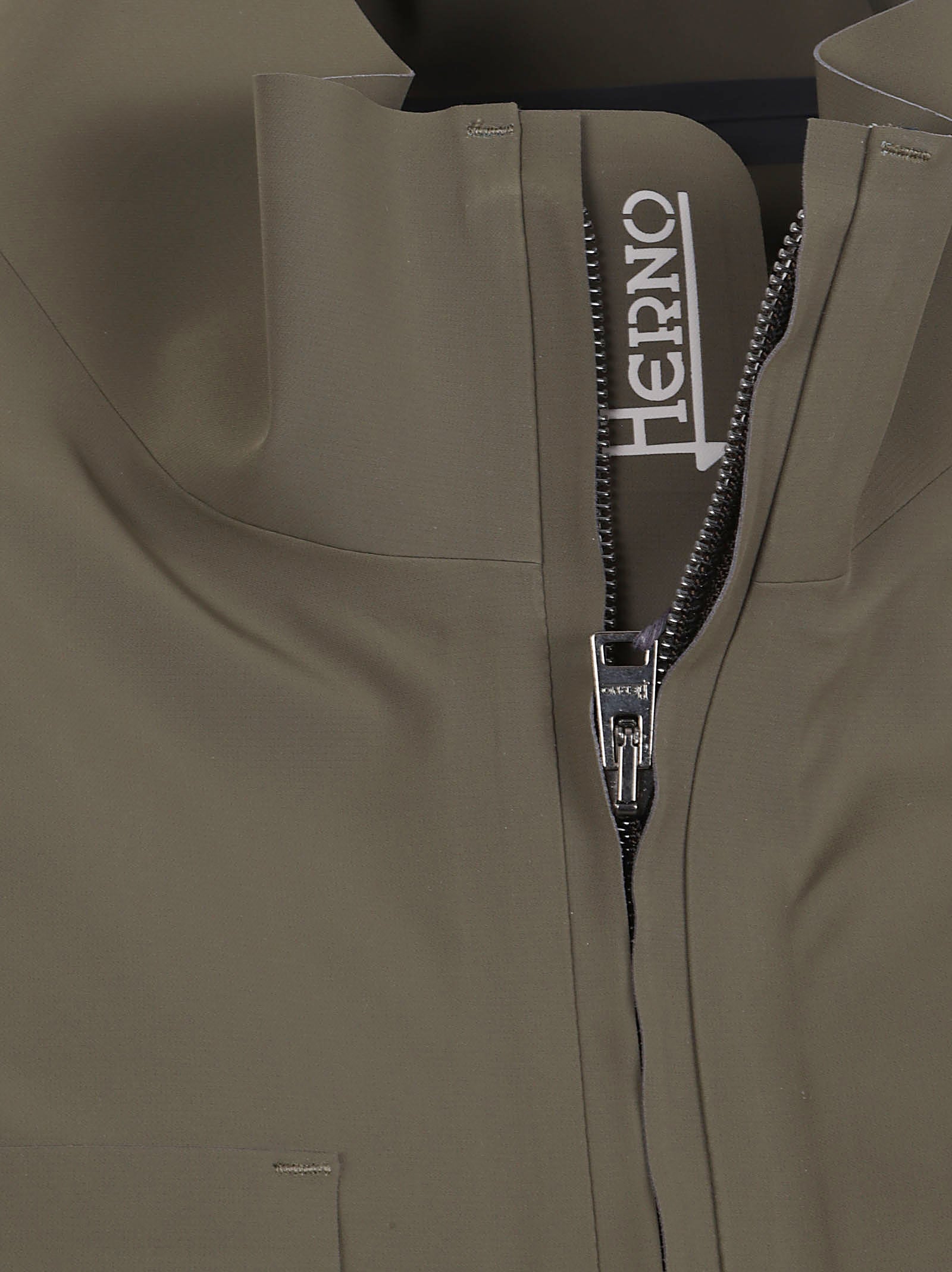 Front-Zip Casual Jacket with Flap Pockets and High Collar