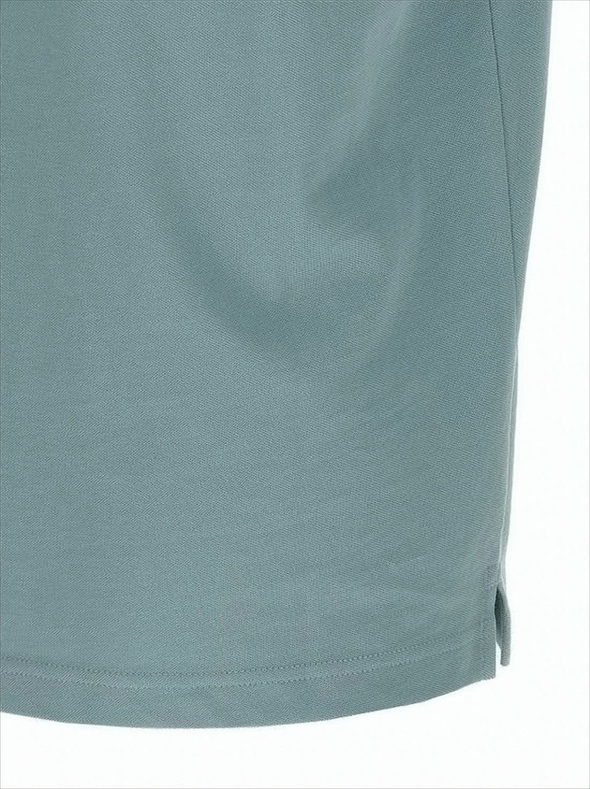 Classic Blue Cotton Polo Shirt with Embroidered Logo