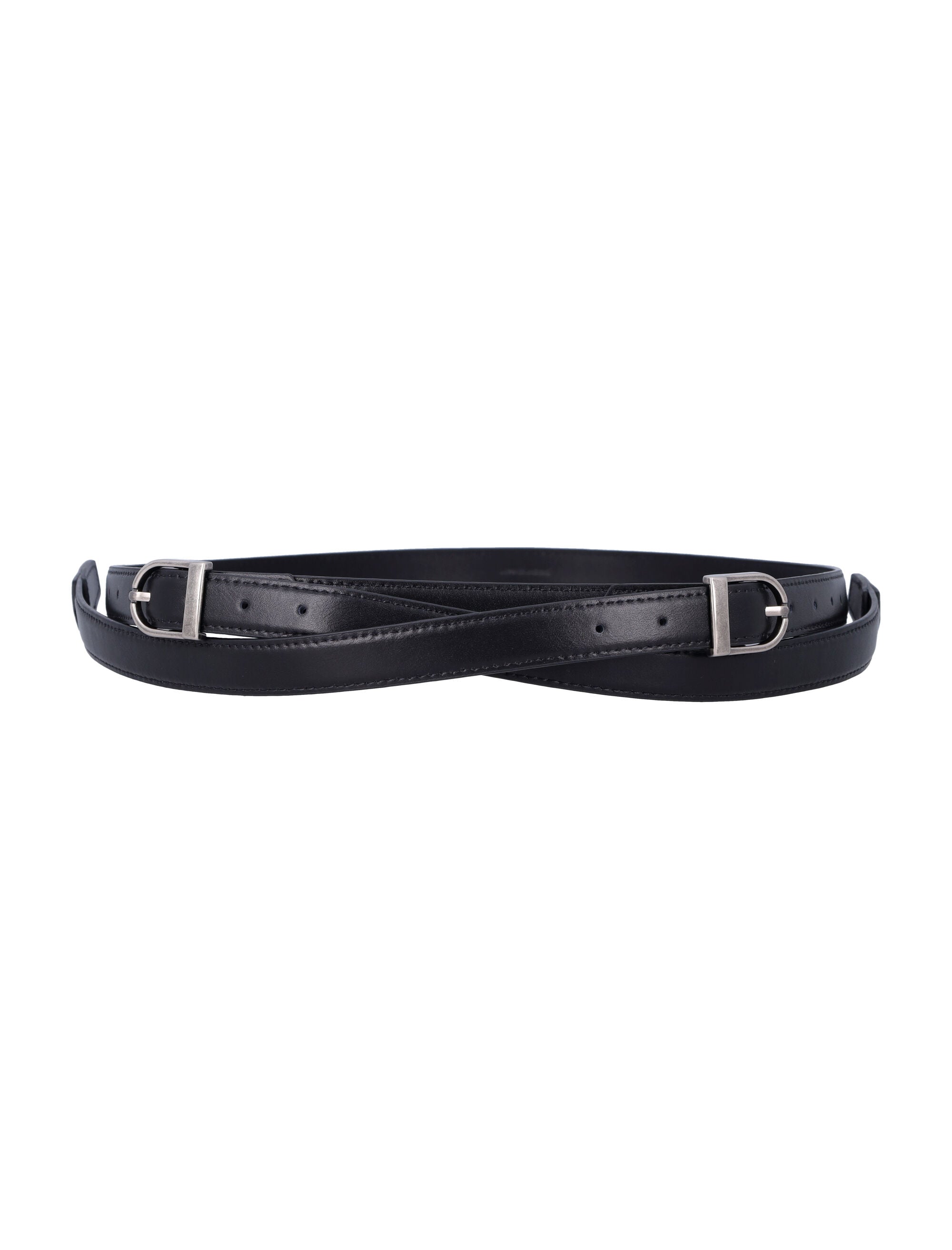 Leather Two-Way Buckle Belt