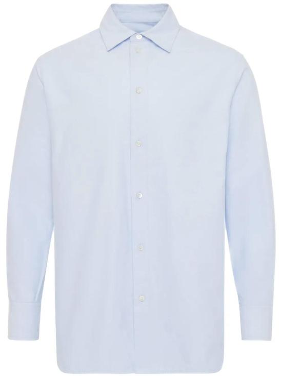 Long-Sleeve Casual Shirt with Pointed Collar