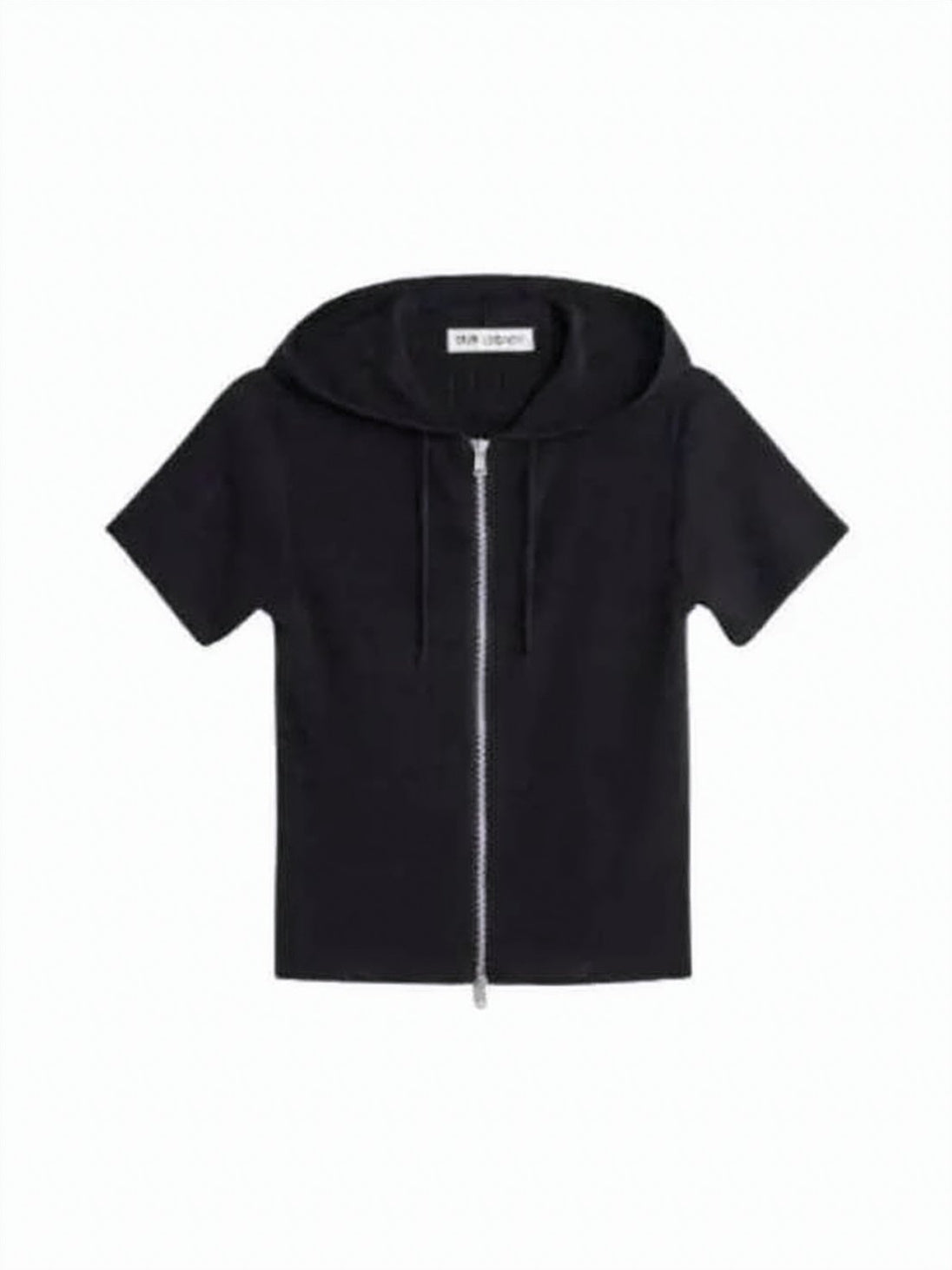 Black Linen Jacket with Hood