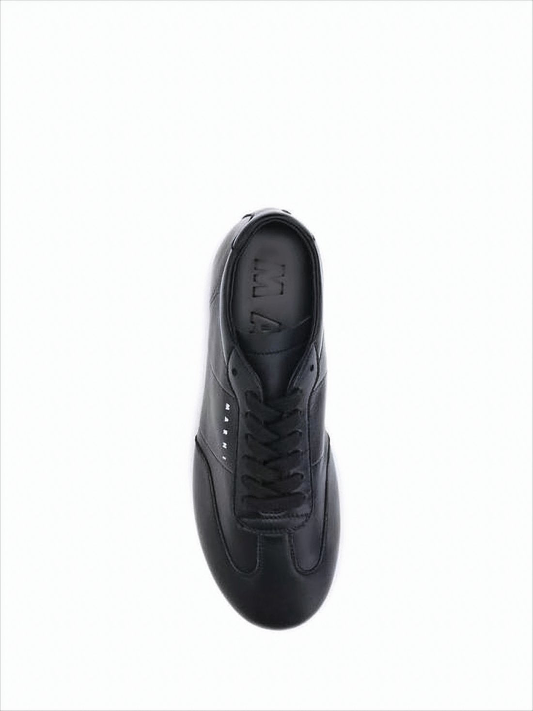 Minimalist Black Nappa Leather Sneakers