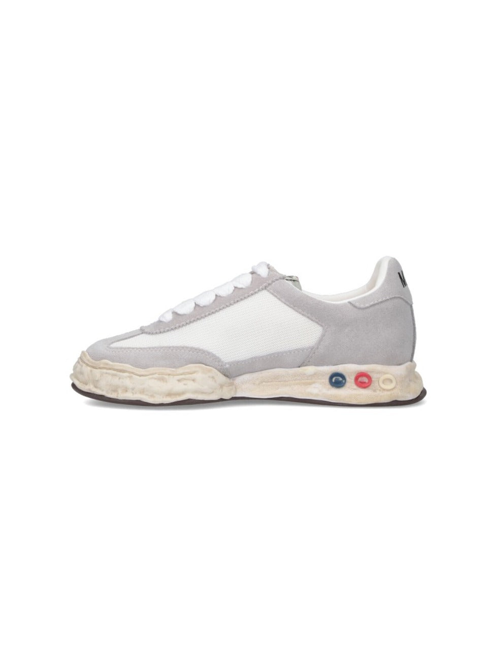 Round Toe Sneakers With Suede And Fabric Blend