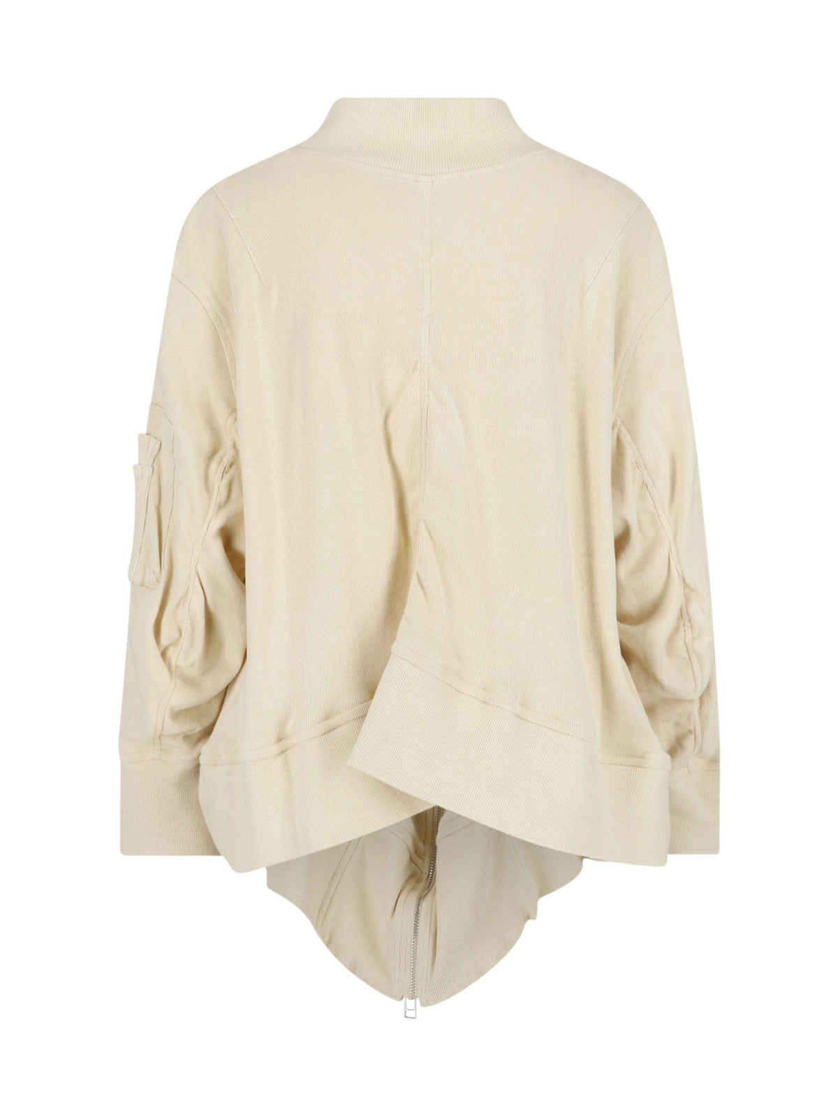 Asymmetrical Hem Jacket with Utilitarian Pockets