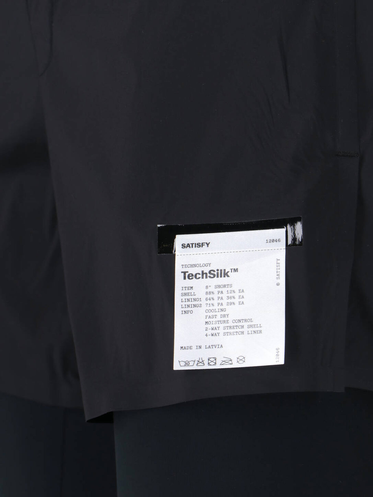 Black TechSilk 8 Performance Shorts