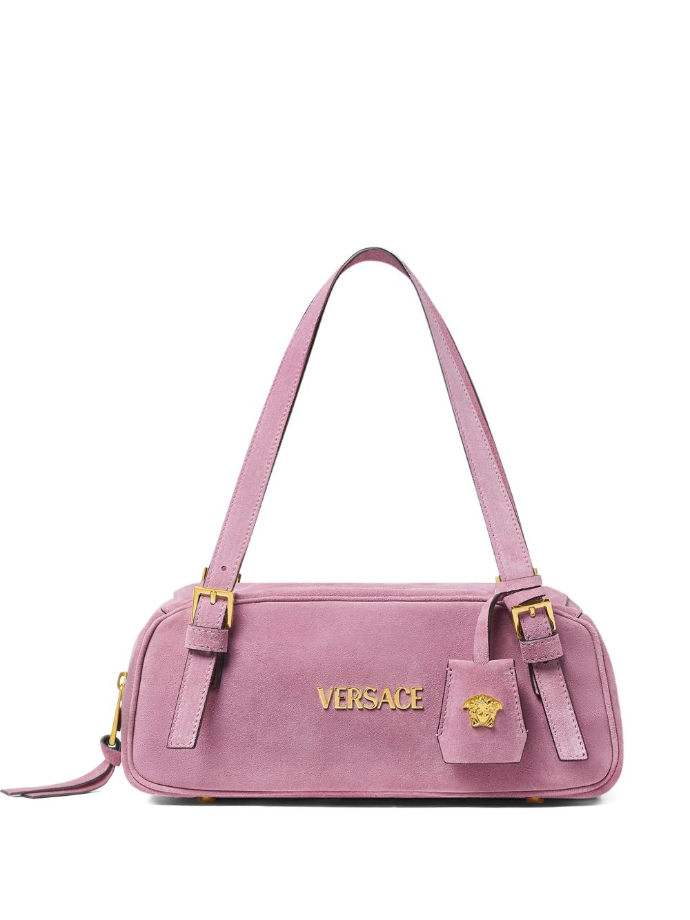 Rectangular Handbag with Buckle-Detail Straps