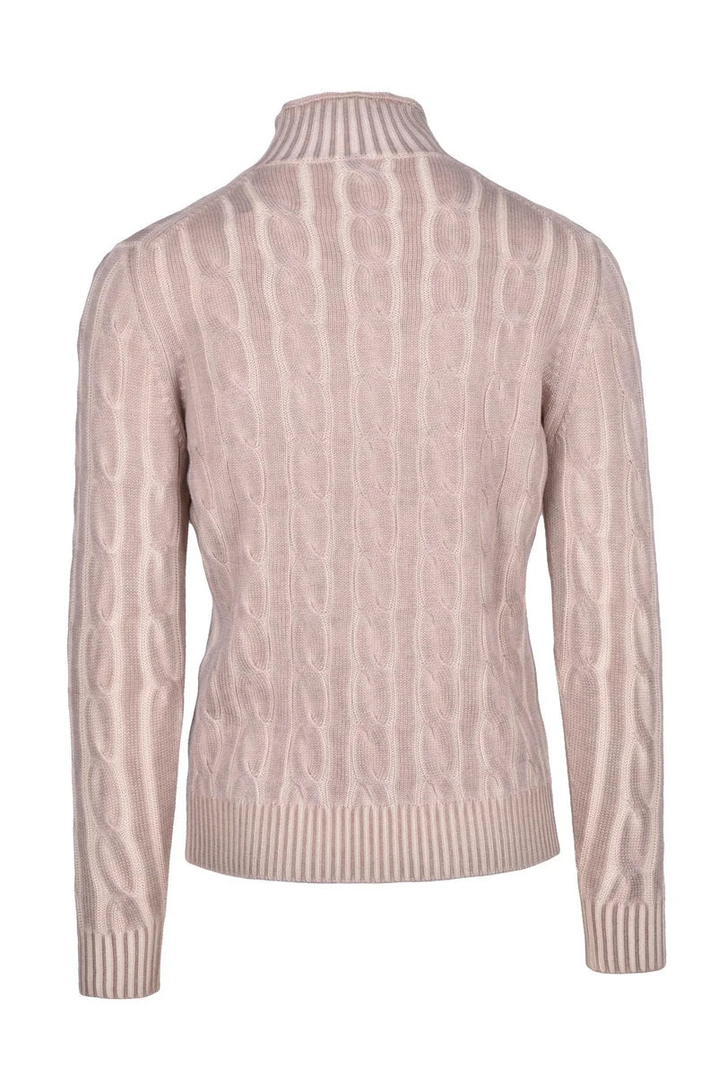 Cable Knit Turtleneck - Beige