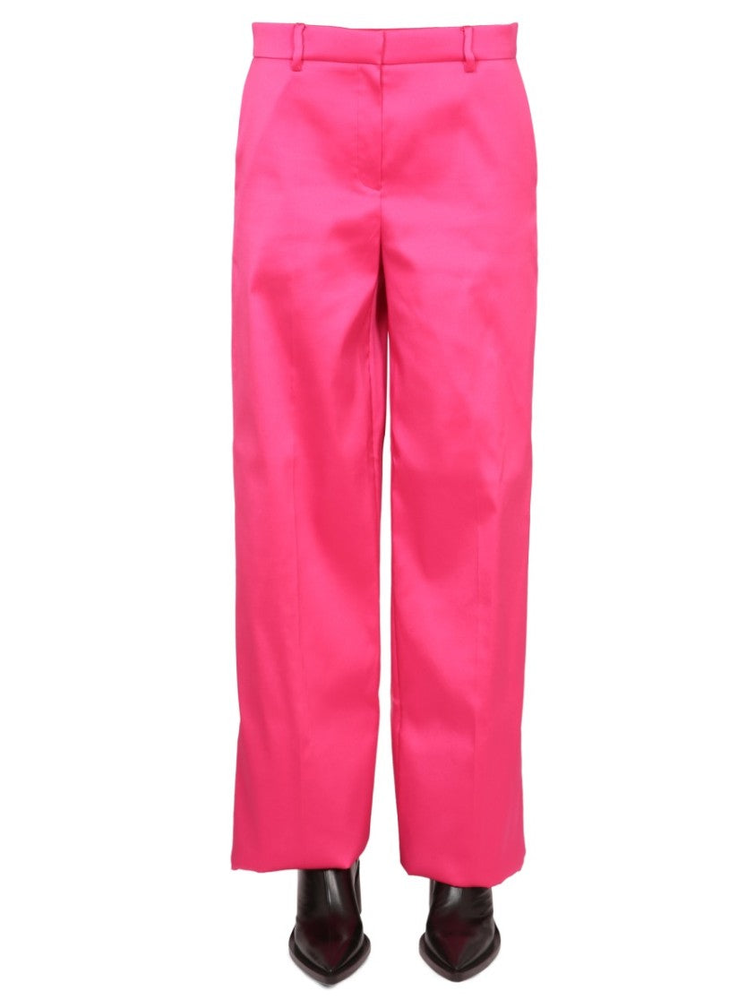 High-Waisted Wide-Leg Pants With Fluid Silhouette