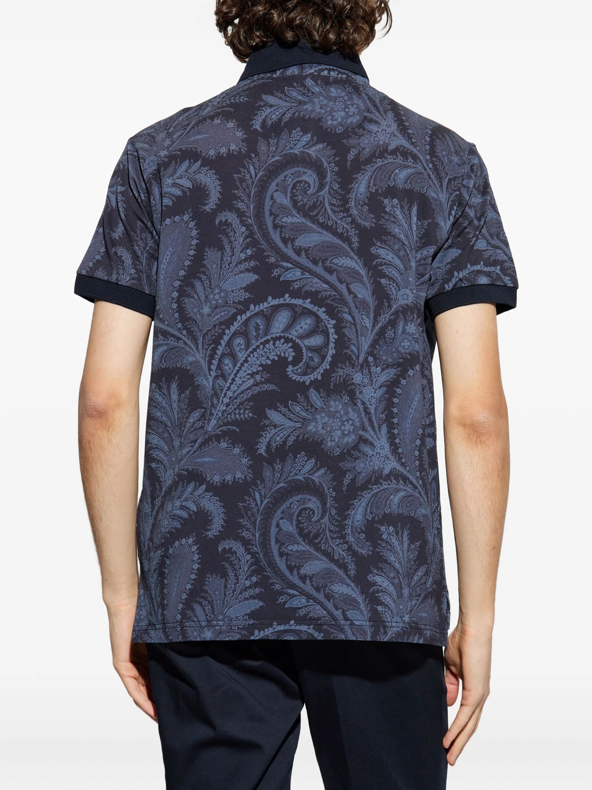 Roma Intricate Paisley Patterned Polo Shirt