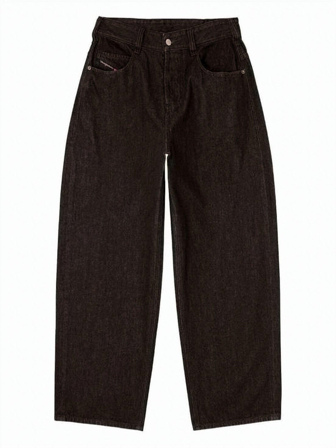 Wide-Leg High-Waist Denim Pants