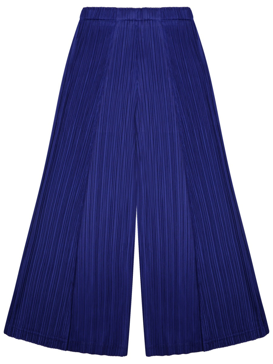 Pleated Wide-Leg Pants with Dynamic Texture