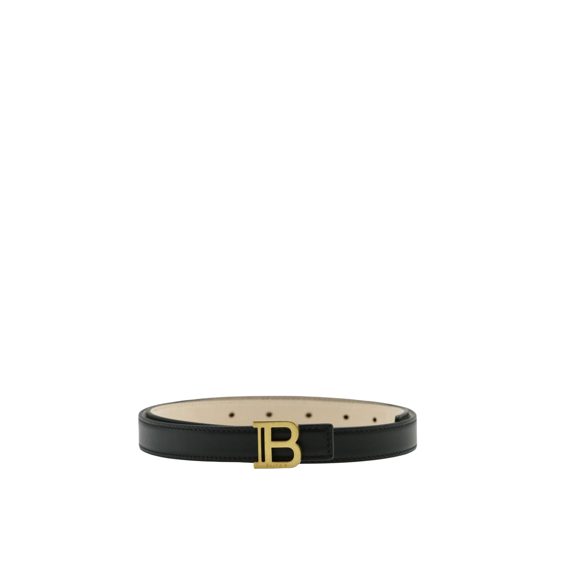Leather Belt With Embossed Logo