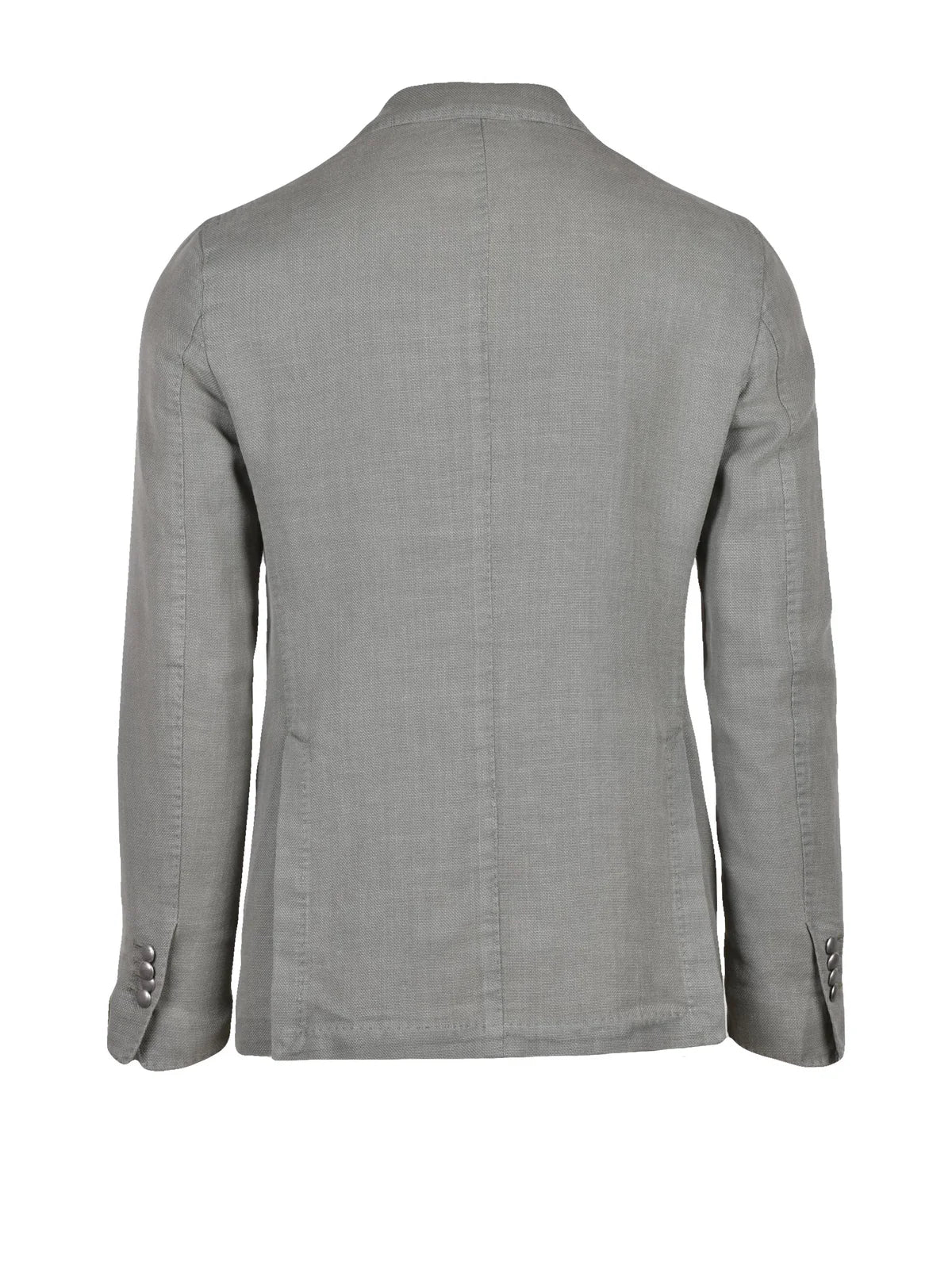 Sage Green Cotton Ramie Double-Breasted Jacket
