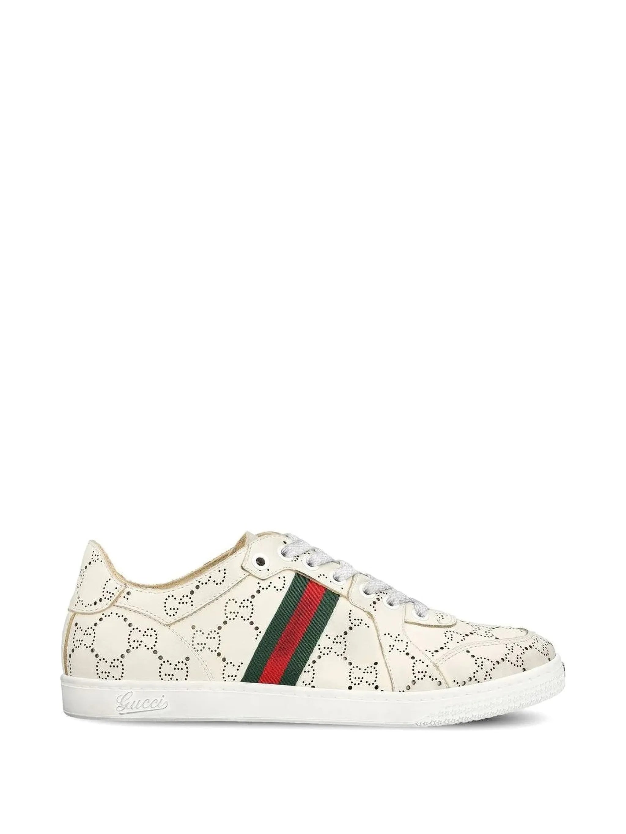 White Coda Low Top Perforated Sneakers