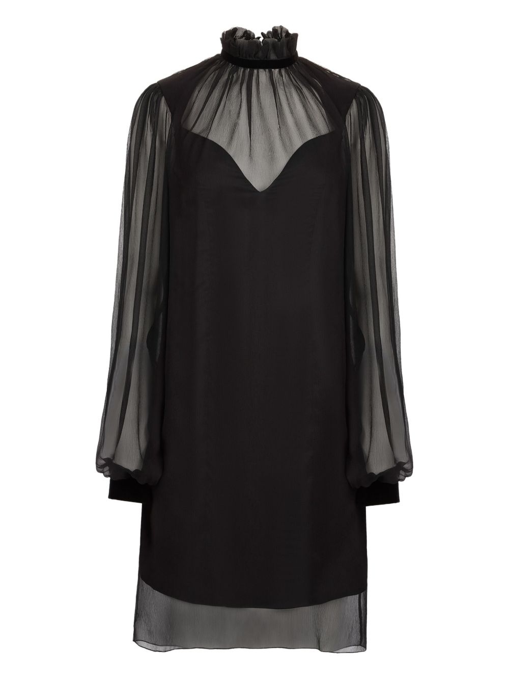 Balloon Sleeve Mini Dress